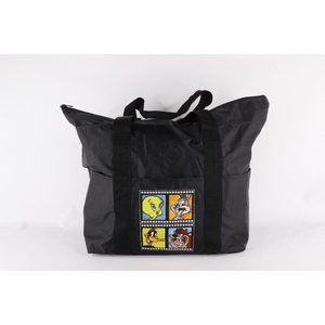 Vintage 90s Looney Tunes Bugs Bunny Taz Daffy Duck Tweety Bird Handled Tote Bag